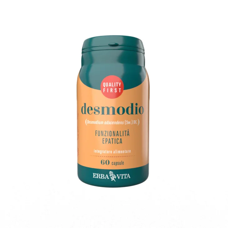 Erba Vita Desmodio Integratore Funzionalit&agrave; Epatica Senza Glutine 60 Capsule