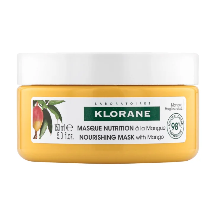 Klorane Maschera Burro di Mango Nutritiva Ristrutturante Capelli Secchi 150ml