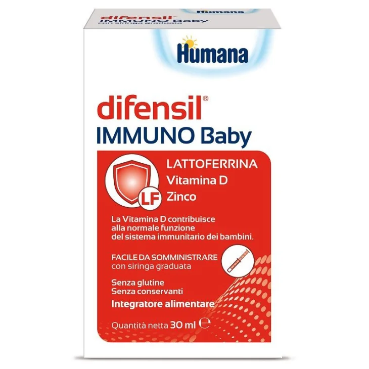Humana Difensil Immuno Baby Integratore Sistema Immunitario per Bambini 30 ml Humana Difensil Immuno Baby Integratore Sistema Immunitario per Bambini 30 ml