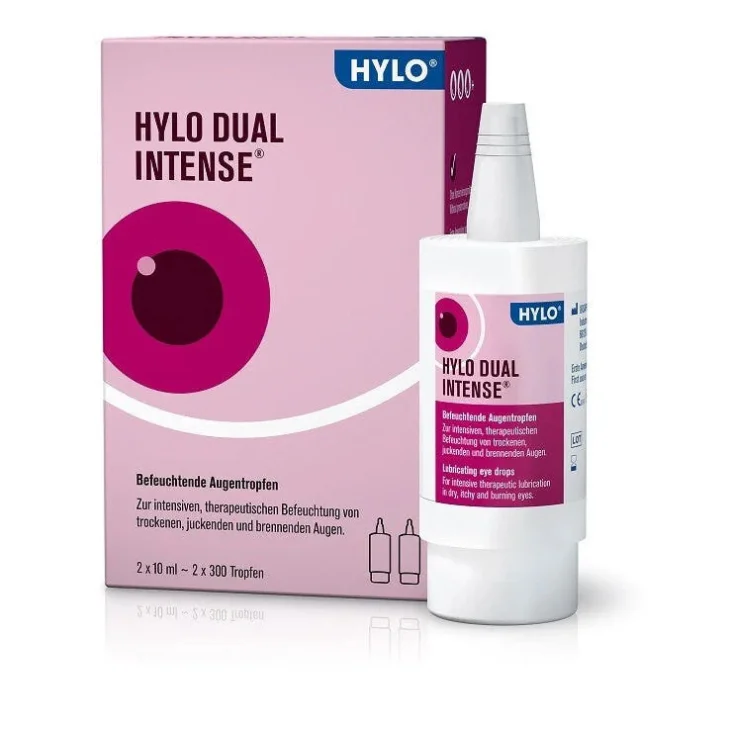 Hylo Dual Intense Collirio Sterile Lubrificante Occhi Secchi 2 Flaconi da 10ml Hylo Dual Intense Collirio Sterile Lubrificante Occhi Secchi 2 Flaconi da 10ml