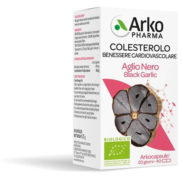 ARKOCAPSULE AGLIO NERO BIO 40CPS ARKOCAPSULE AGLIO NERO BIO 40CPS