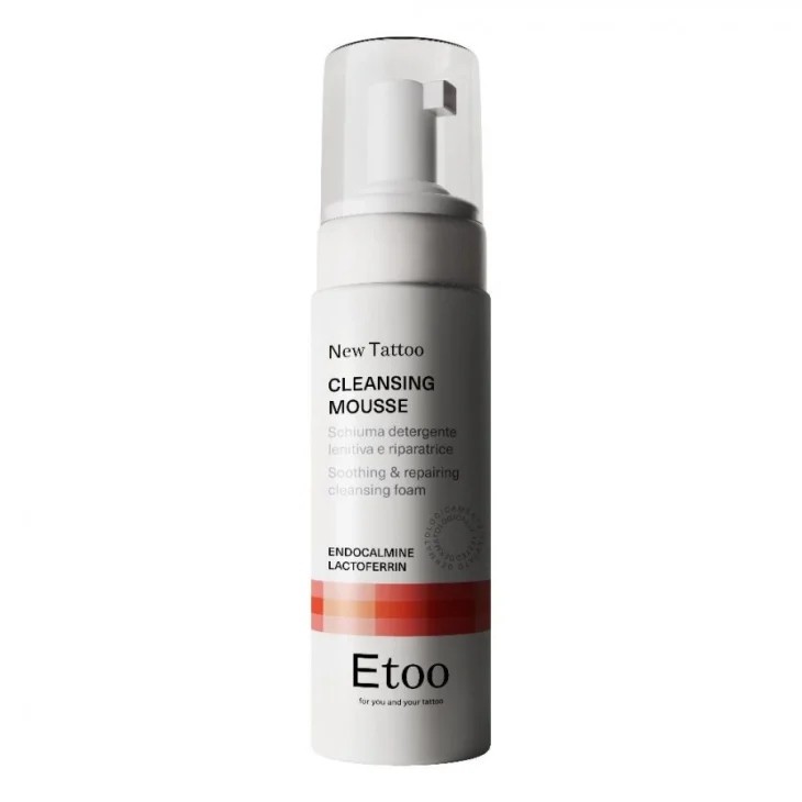 Etoo New Tattoo Cleansing Mousse Detergente Lenitiva e Riparatrice Viso 150 ml