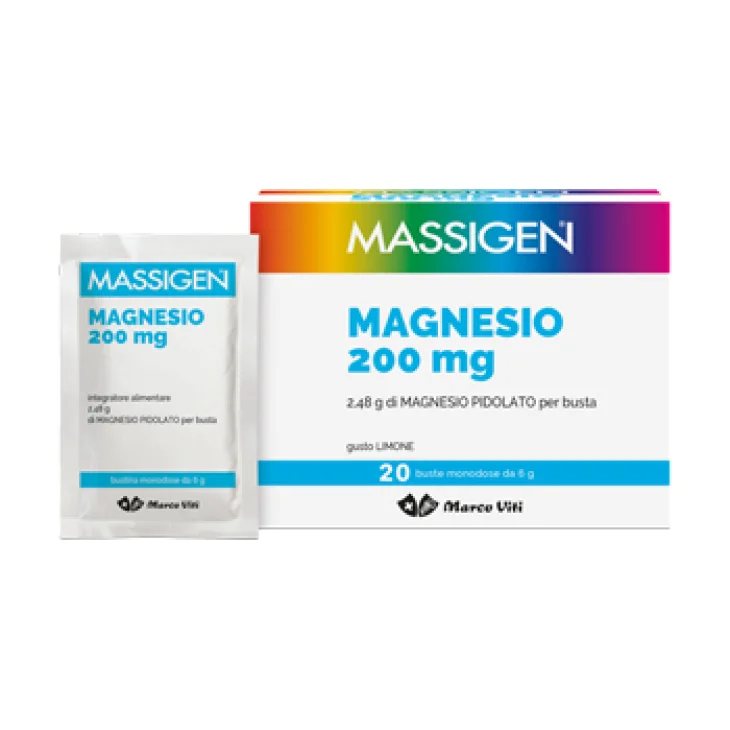Massigen Integratore di Magnesio Pidolato 20 bustine Massigen Integratore di Magnesio Pidolato 20 bustine