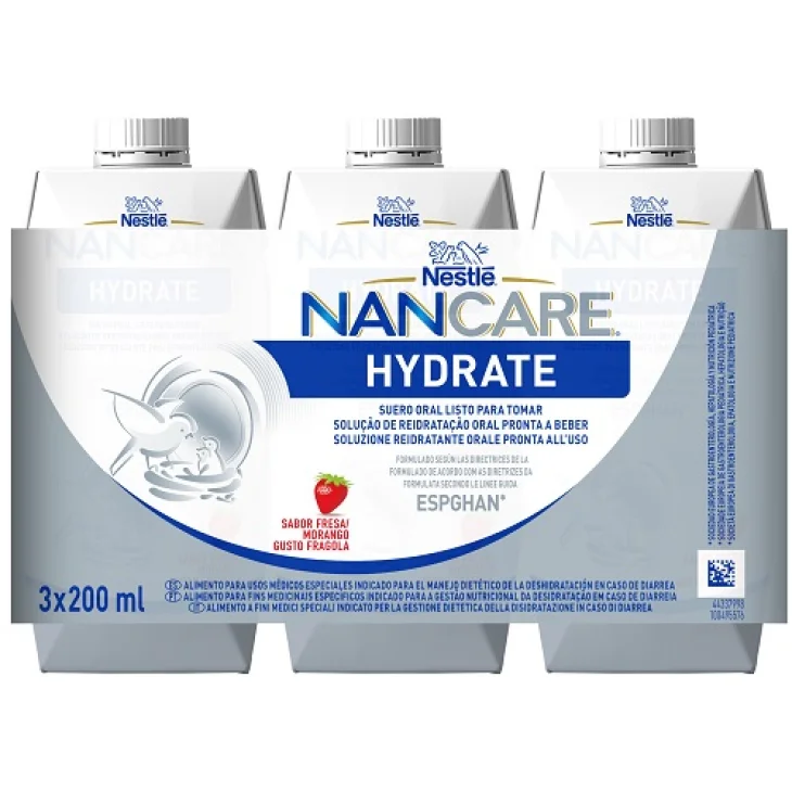 Nancare Hydrate Soluzione Reidratante Liquida Pronta all'Uso 3pezzi da 200 ml