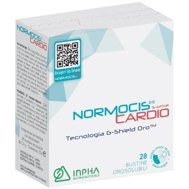 Normocis Cardio Integratore Vitamine 28 Bustine Orosolubili Senza Glutine