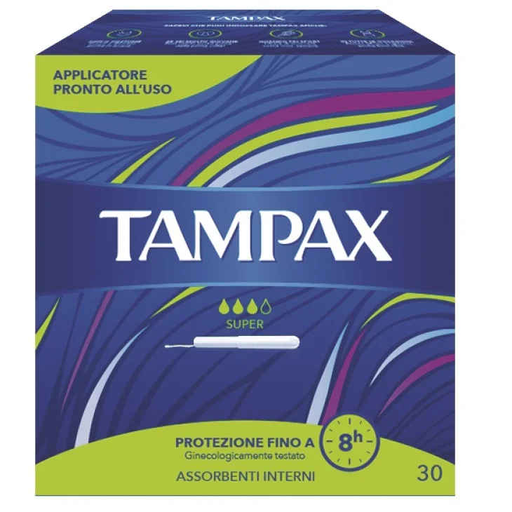 TAMPAX SUPER BLUE BOX 30PZ 8994 TAMPAX SUPER BLUE BOX 30PZ 8994