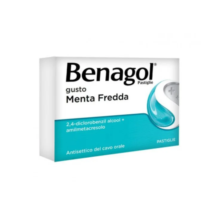 Benagol Trattamento Mal di Gola Gusto Menta Fredda 24 pastiglie