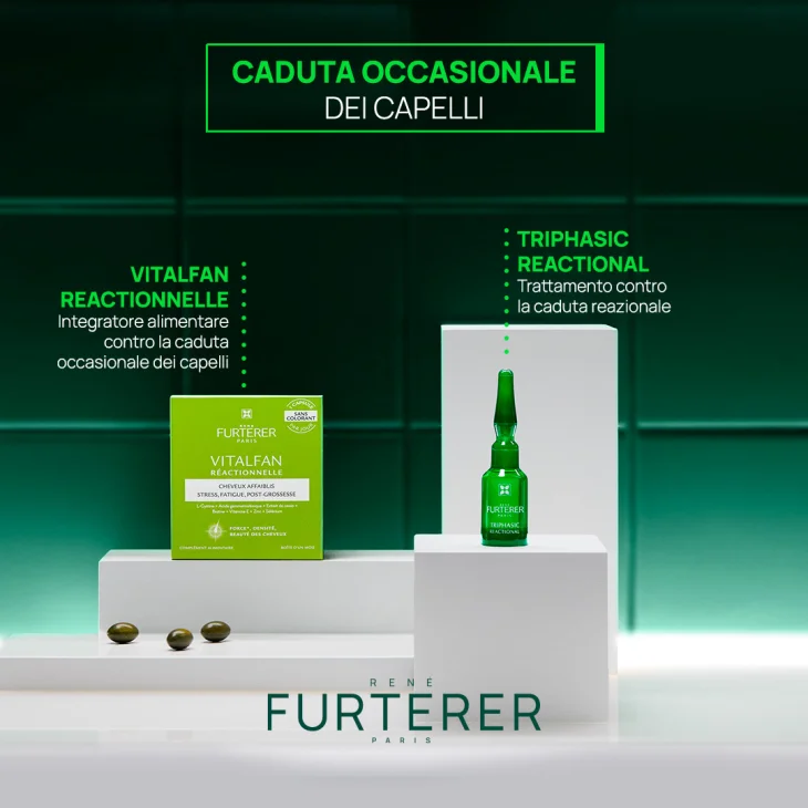 Rene Furterer Triphasic Reactional Trattamento Anticaduta Cambio di Stagione 12 Fiale