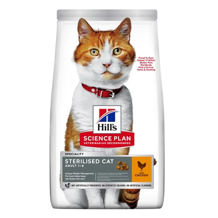SCIENCE PLAN FELINE ADULT STERILIZED CAT CHICKEN 1,5 KG SCIENCE PLAN FELINE ADULT STERILIZED CAT CHICKEN 1,5 KG