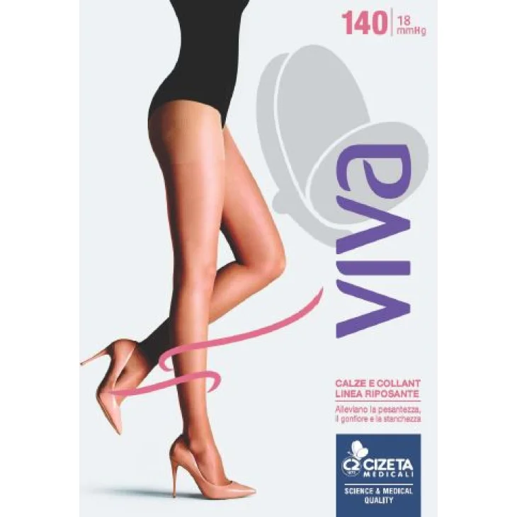 VIVA 140 CALZA AUTOREGGENTE AG MAGLIA A RETE PC VISONE 2