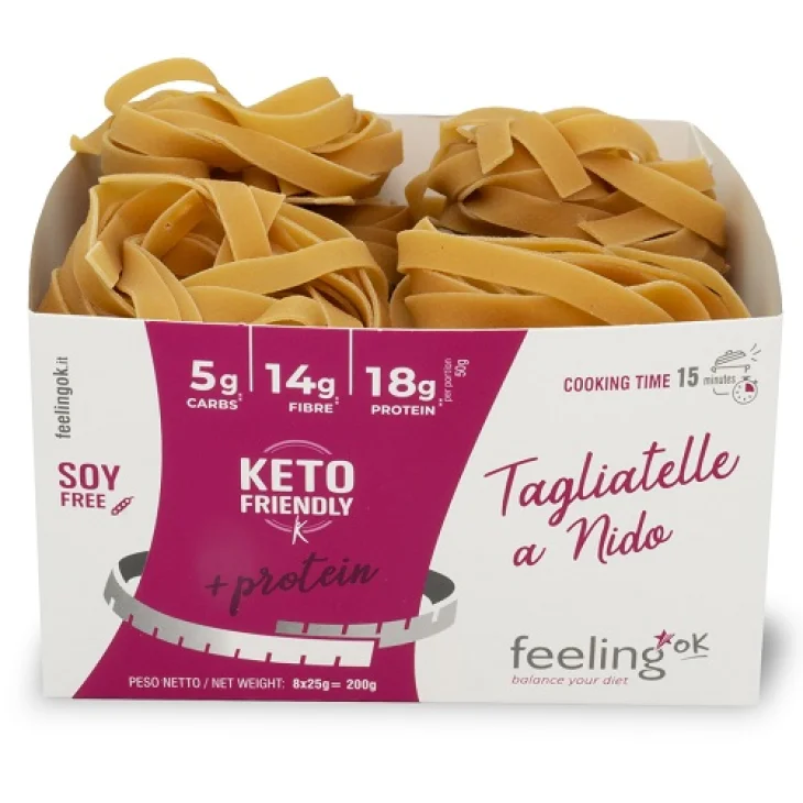 Feeling Ok Tagliatelle A Nido Proteiche Low Carb 200 g Feeling Ok Tagliatelle A Nido Proteiche Low Carb 200 g