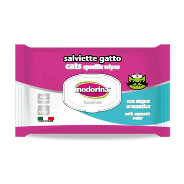 INODORINA FUNZIONALE SALVIETTE GATTO 40 PEZZI