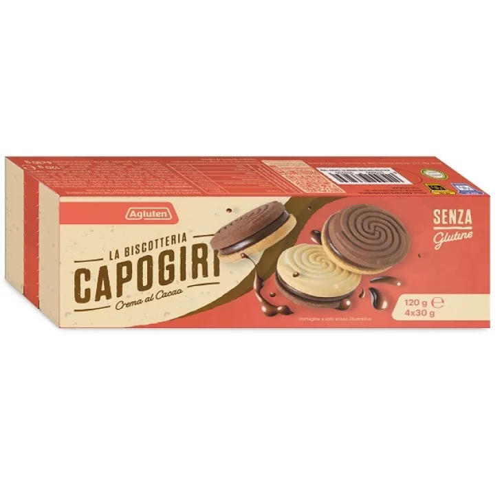 Agluten Capogiri Biscotti con Crema al Cacao senza Glutine 120 g