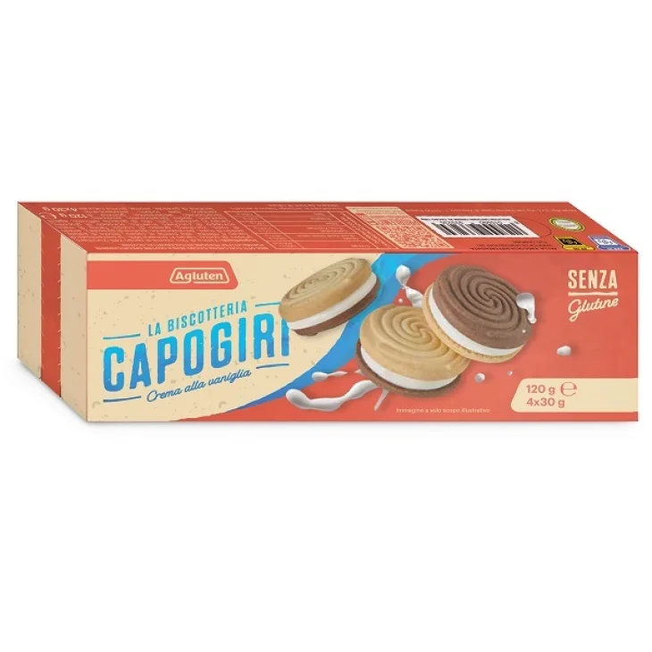 Agluten Capogiri Biscotti con Crema alla Vanigliasenza Glutine 120 g