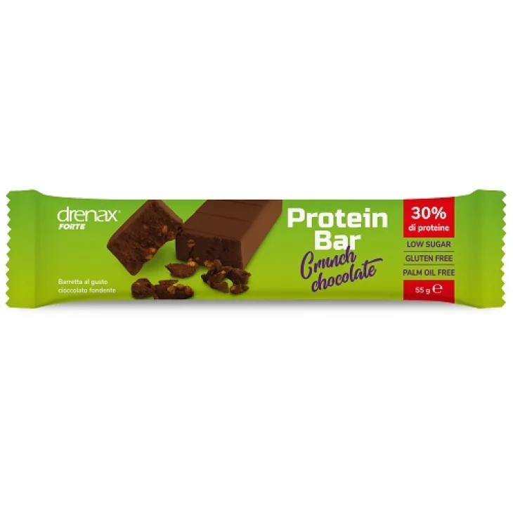Drenax Forte Protein Bar Barretta Cioccolato Fondente 55 g Drenax Forte Protein Bar Barretta Cioccolato Fondente 55 g