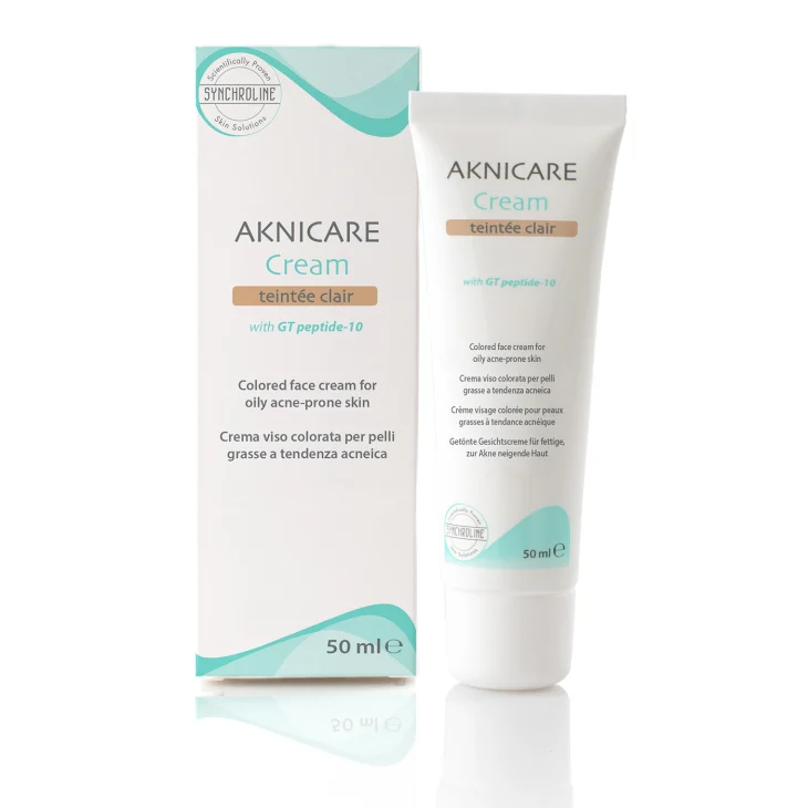 Synchroline Aknicare Crema Colorata Teint&eacute;e Clair Pelli Grasse Acneiche 50 ml
