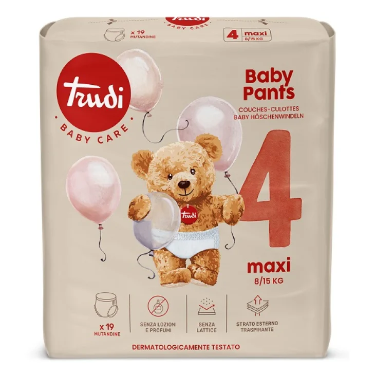 Trudi Baby Pants Maxi Pannolini 8/15 Kg 19 Pezzi Trudi Baby Pants Maxi Pannolini 8/15 Kg 19 Pezzi
