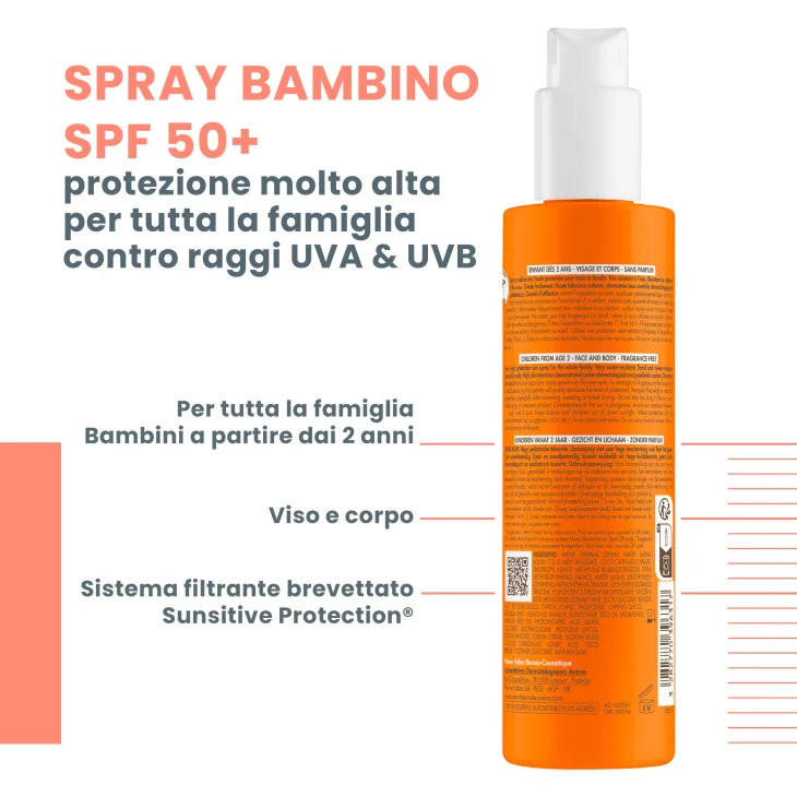 Av&egrave;ne Eau Thermale Av&egrave;ne SPRAY BAMBINO Protezione molto alta SPF 50+ 200 ml