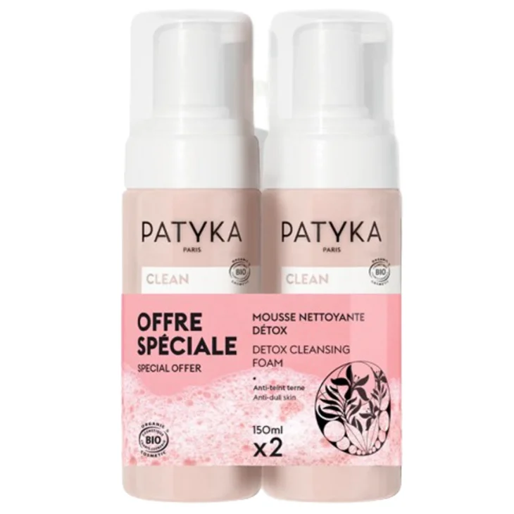 PATYKA Duo Mousses Detox Clean Detergente Duo 150+150 ml