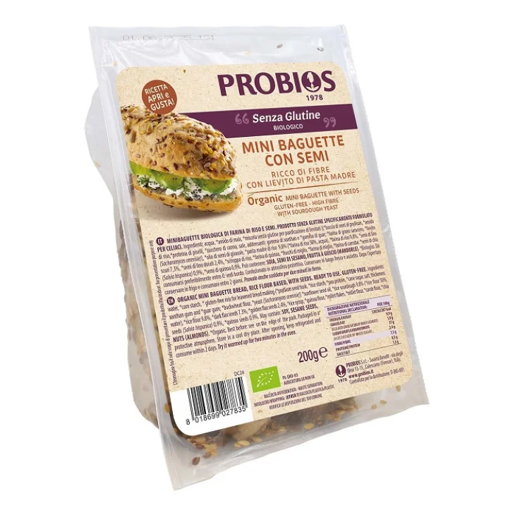PROBIOS MINI BAGUETTE SEMI 2 PEZZI DA 100 G