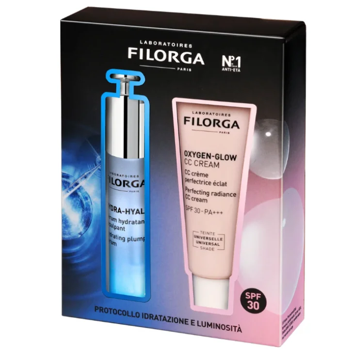 Filorga Coffret Protocollo Idratazione e Luminosit&agrave; Hydra-Hyal Serum 30 ml + Oxygen-Glow CC Cream 40 ml