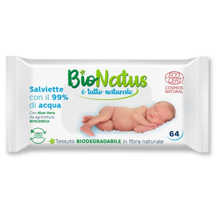 SALVIETTE 99% ACQUA BIONATUS 64P