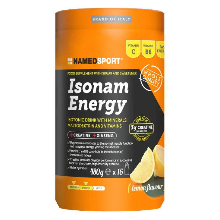 Named Sport Isonam Energy Integratore Sali Minerali per Sportivi Gusto Limone 480 g Named Sport Isonam Energy Integratore Sali Minerali per Sportivi Gusto Limone 480 g