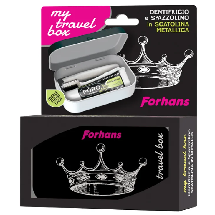 Forhans My Travel Box Corona Nera 1 Spazzolino + 1 Dentifricio Black 12 ml