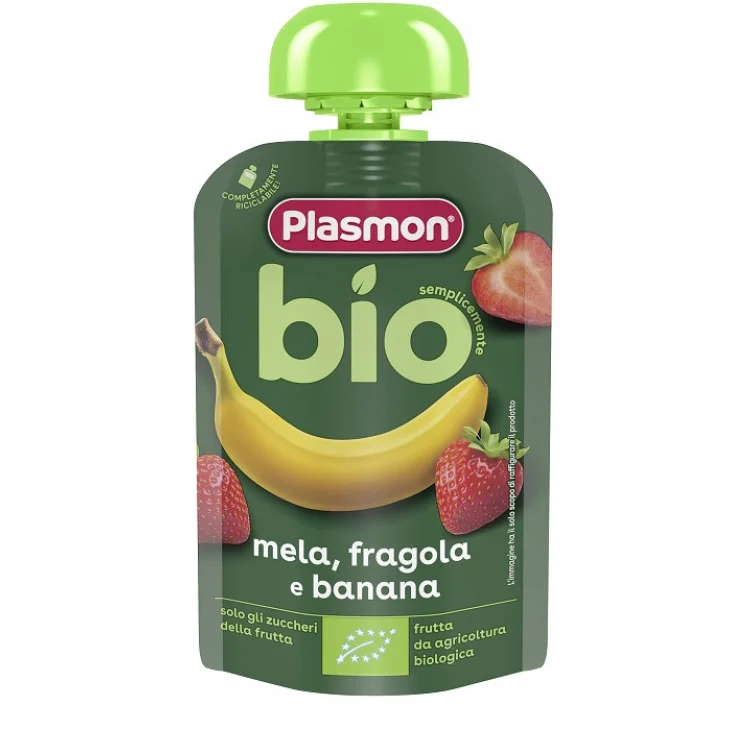 Plasmon Omogeneizzato Bio Banana E Fragola Alimento Infanzia 100 g