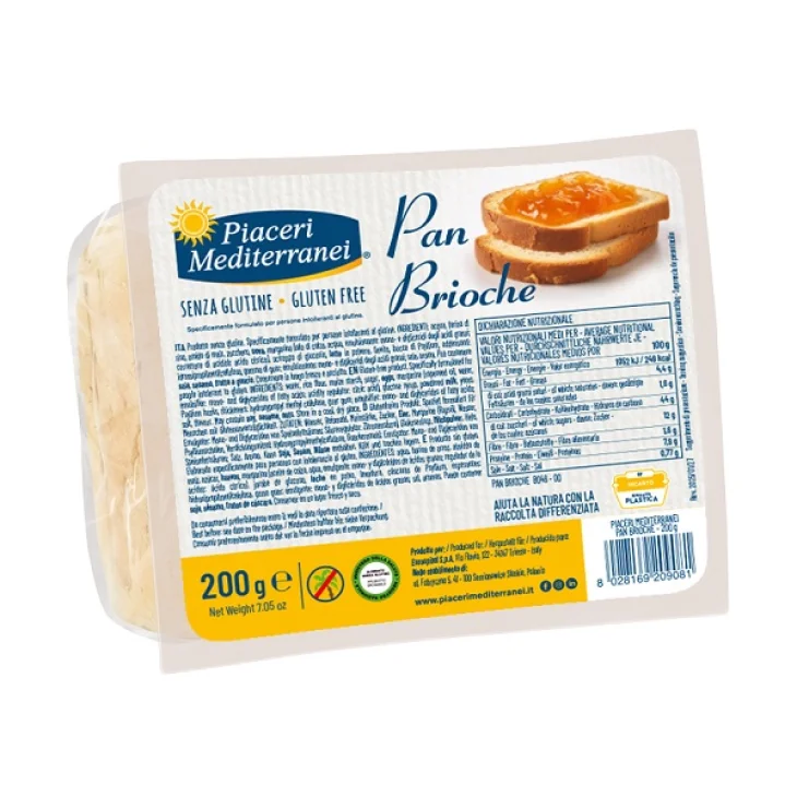 Piaceri Mediterranei Pan Brioche senza Glutine 200 g