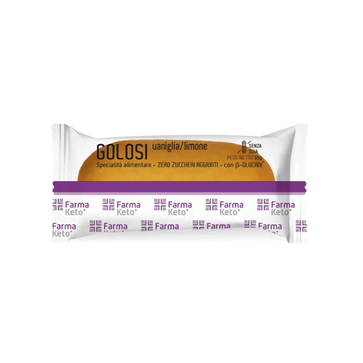 Farmaketo Golosi Vaniglia e Limone Snack Dolci Dietetici 35 grammi Farmaketo Golosi Vaniglia e Limone Snack Dolci Dietetici 35 grammi