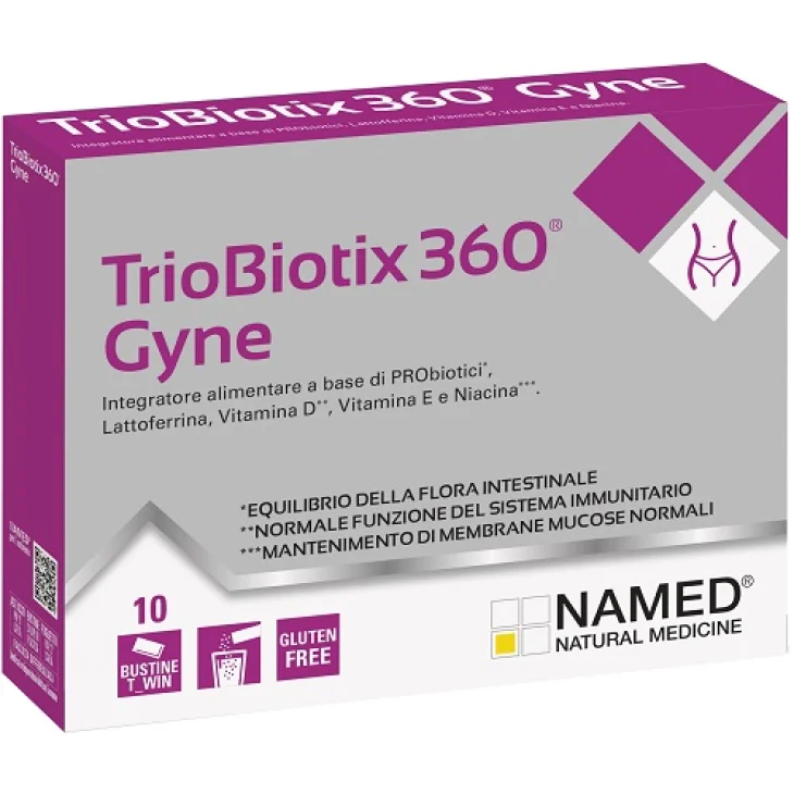 Named Triobiotix 360 Gyne Integratore per l'Equilibrio della Flora Intestinale 10 Bustine