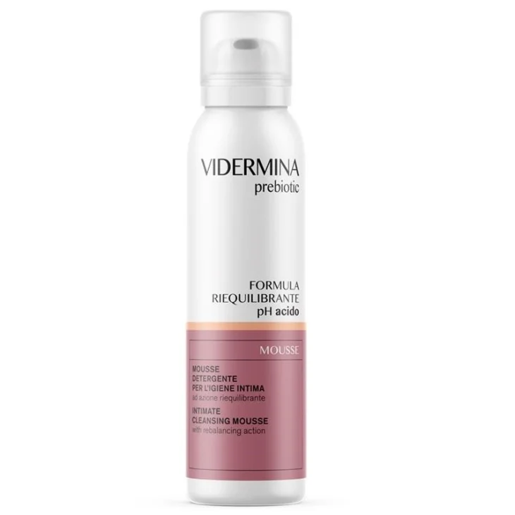 Vidermina Prebiotic Mousse Detergente Intimo Delicato per Igiene Quotidiana 150 ml Nuova Formula Vidermina Prebiotic Mousse Detergente Intimo Delicato per Igiene Quotidiana 150 ml Nuova Formula