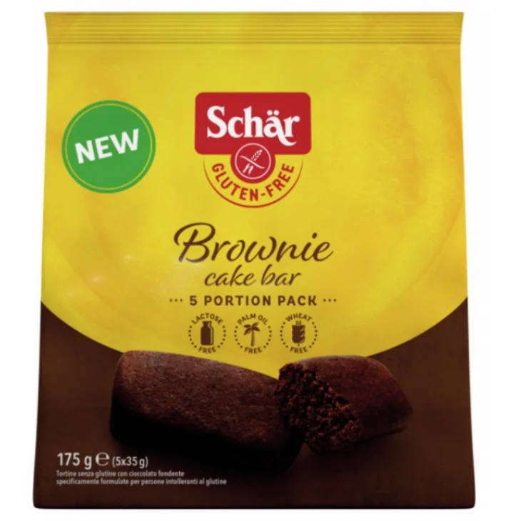 Schar Brownie Barretta al Cioccolato Senza Glutine e Lattosio 175g