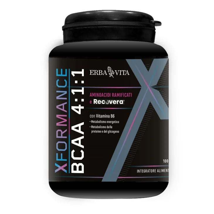 Erba Vita Xformance BCAA 4:1:1 Integratore Aminoacidi Ramificati 100 Compresse