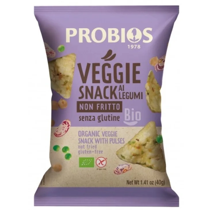 Probios Protein Rings Snack Proteico Biologico Vegano Chips di Legumi