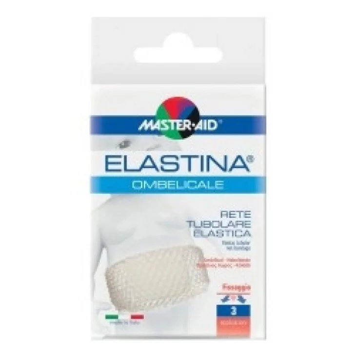 Master-Aid Elastina Kit Ombelicale Rete Tubolare con 3 Garze Sterili Neonati