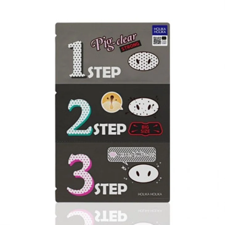 Holika Holika Pig Nose Clear Black Head 3 Step Kit Strong Cerottini Naso Anti-impurit&agrave; 30 g