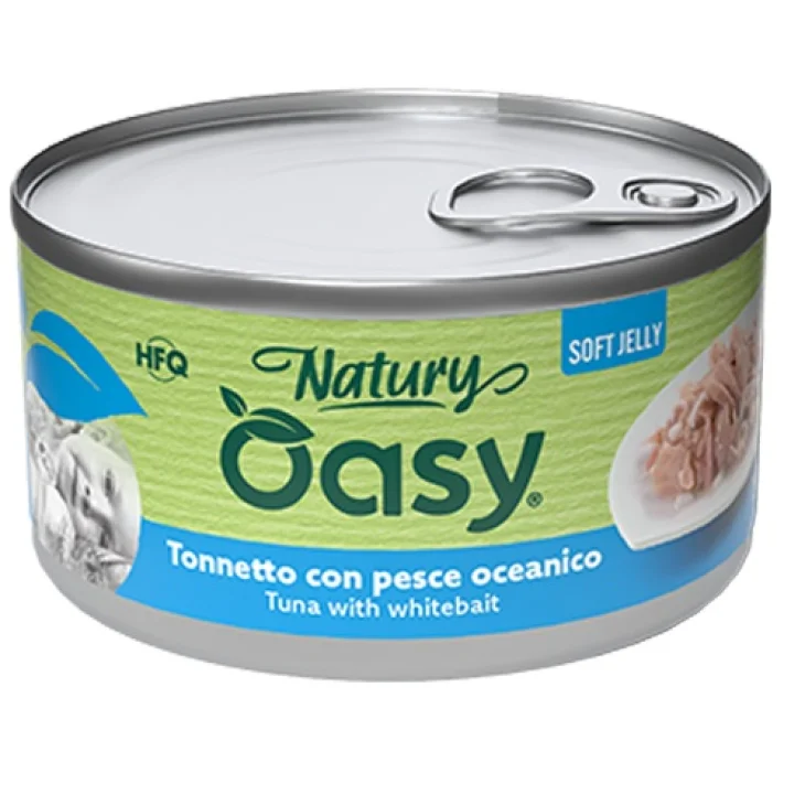 OASY WET CAT NATURY SOFT JELLY TONNETTO CON PESCE OCEANICO LATTINA 150 G