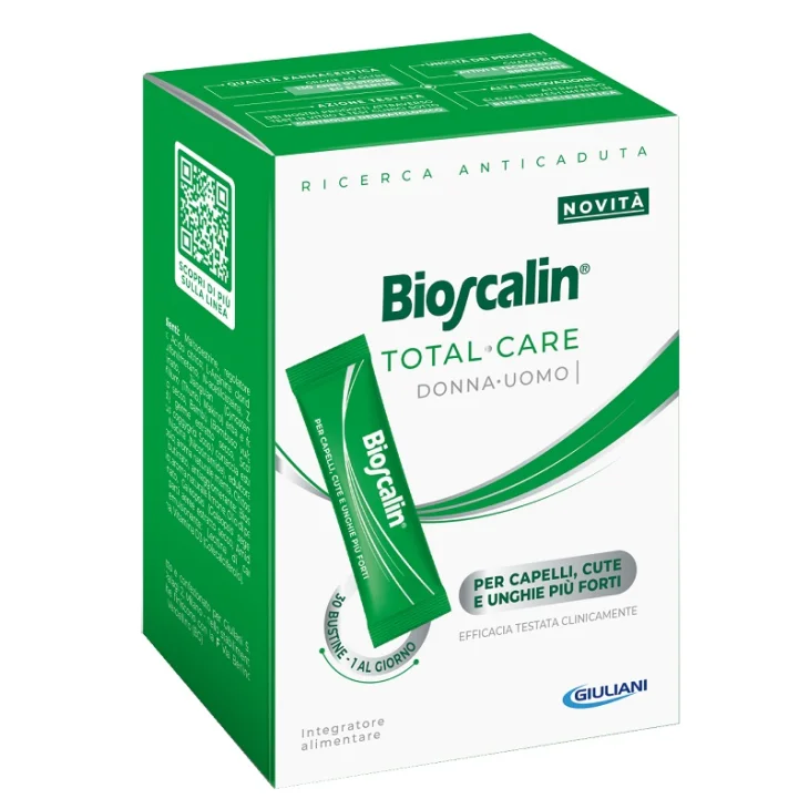 Bioscalin Total Care Donna Uomo Integratore Per Capelli Cute e Unghie pi&ugrave; Forti 30 bustine