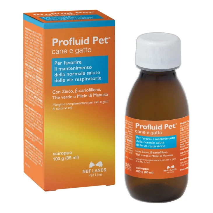 N.B.F. Lanes Profluid Pet Sciroppo Integratore Vie Respiratorie Cani E Gatti 85 ml N.B.F. Lanes Profluid Pet Sciroppo Integratore Vie Respiratorie Cani E Gatti 85 ml