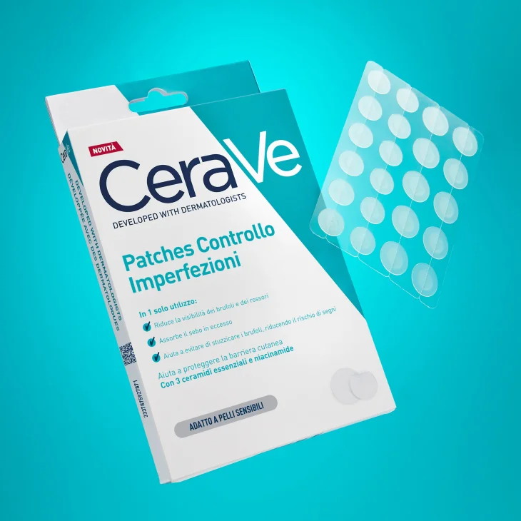 CeraVe Patches Idrocolloidali Anti Brufoli Per Pelli a Tendenza Acneica Trasparenti e Invisibili sulla Pelle 22 pezzi