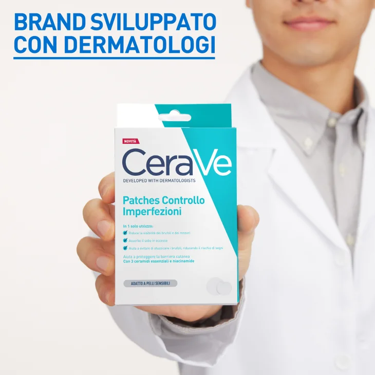 CeraVe Patches Idrocolloidali Anti Brufoli Per Pelli a Tendenza Acneica Trasparenti e Invisibili sulla Pelle 22 pezzi