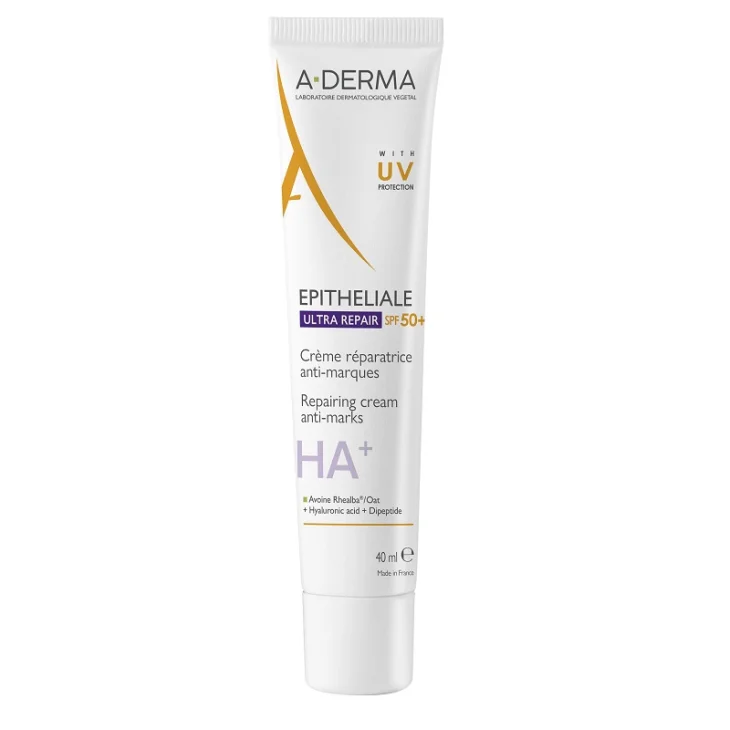 A-Derma Epitheliale Ultra HA+ Crema Ristrutturante Anti Segni con SPF50+ 40ml