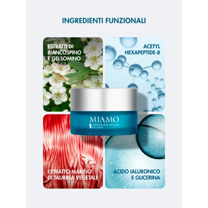Miamo Supreme Anti Fatigue Eye Cream Crema Contorno Occhi Anti-borse e Occhiaie 15 ml Miamo Supreme Anti Fatigue Eye Cream Crema Contorno Occhi Anti-borse e Occhiaie 15 ml