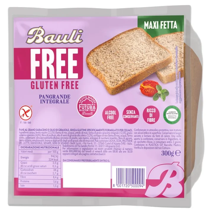 BAULI FREE PANGRANDE INTEGRALE 300 G BAULI FREE PANGRANDE INTEGRALE 300 G
