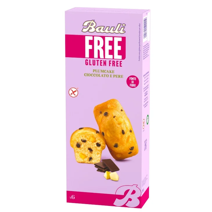 BAULI FREE PLUMCAKE CIOCCOLATO E PERE 6 PEZZI DA 35 G BAULI FREE PLUMCAKE CIOCCOLATO E PERE 6 PEZZI DA 35 G