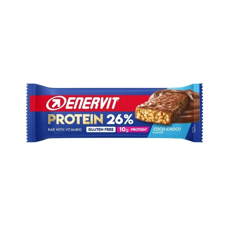 Enervit Protein Bar 26% Barretta Proteica Cocco Cioccolato Senza Glutine 40g