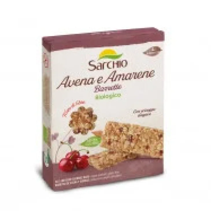 Sarchio Barrette Avena e Amarene Senza Glutine Biologiche 4 pezzi
