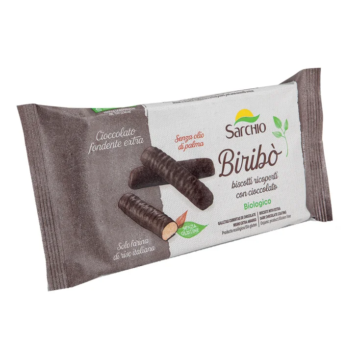 Sarchio Birib&ograve; Biscotti Cioccolato Fondente Biologici Senza Glutine 130g